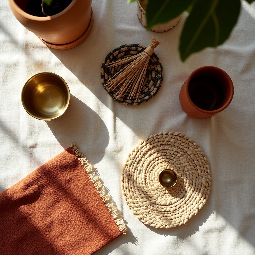 afrohemian accessories flatlay