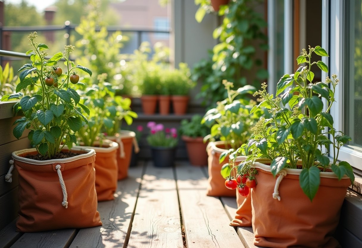 balcony fabric grow bag garden patio content a