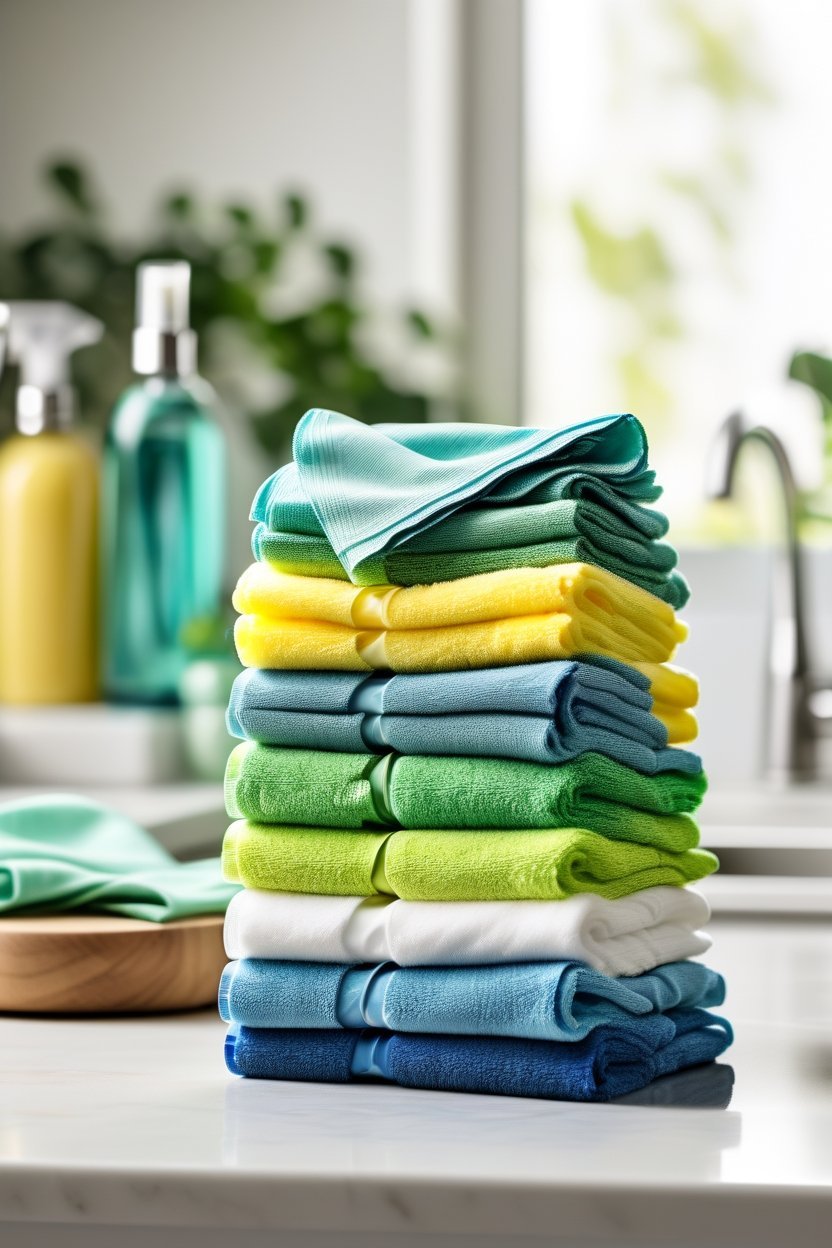 complete guide microfiber cloths stack counter