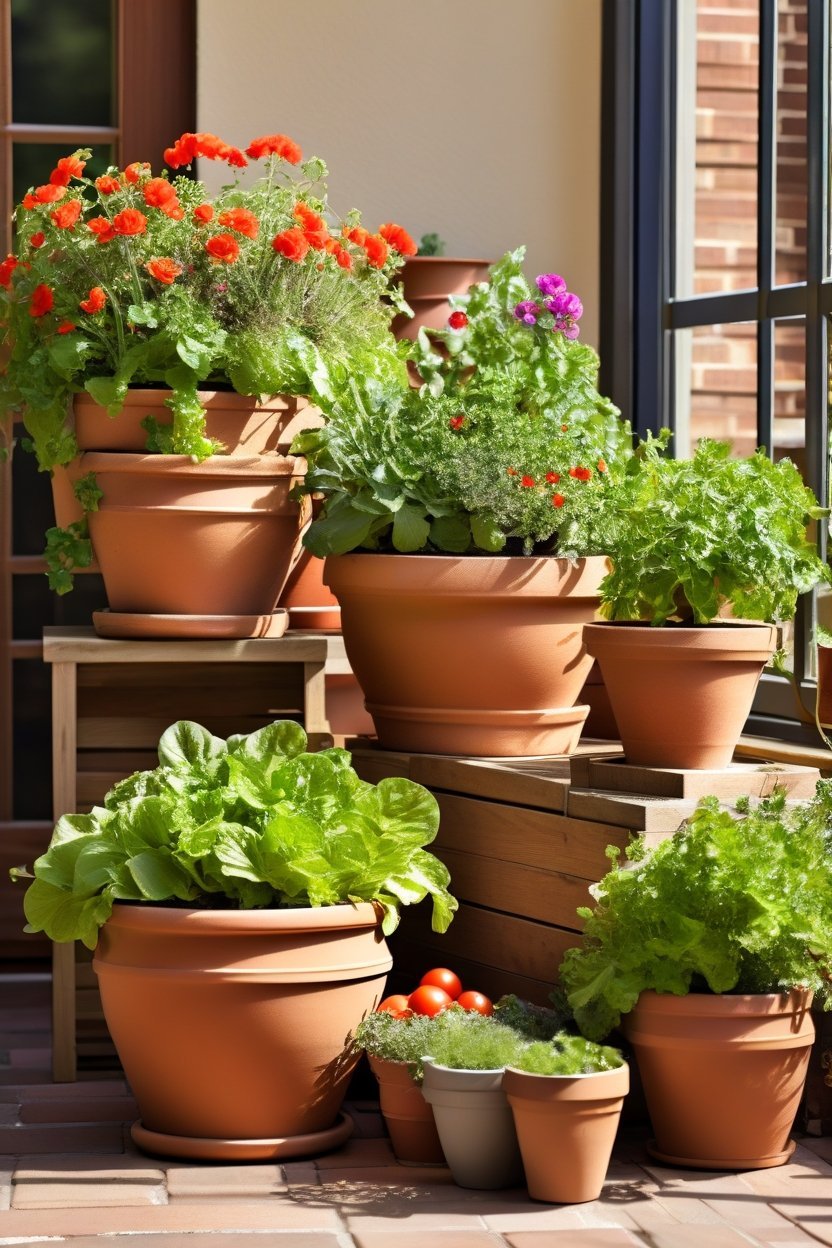 container gardening beginners patio terracotta pots