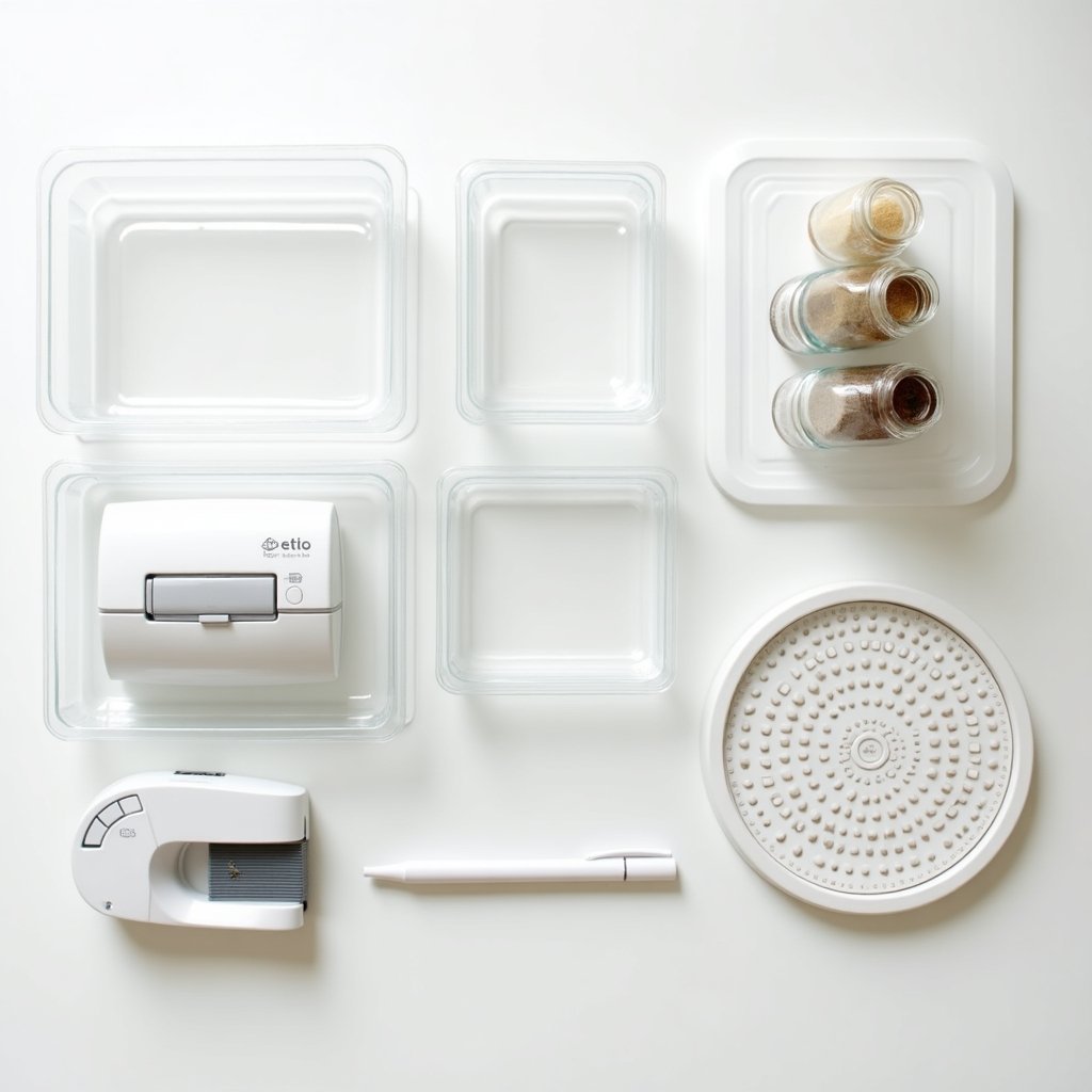 pantry organization supplies flatlay