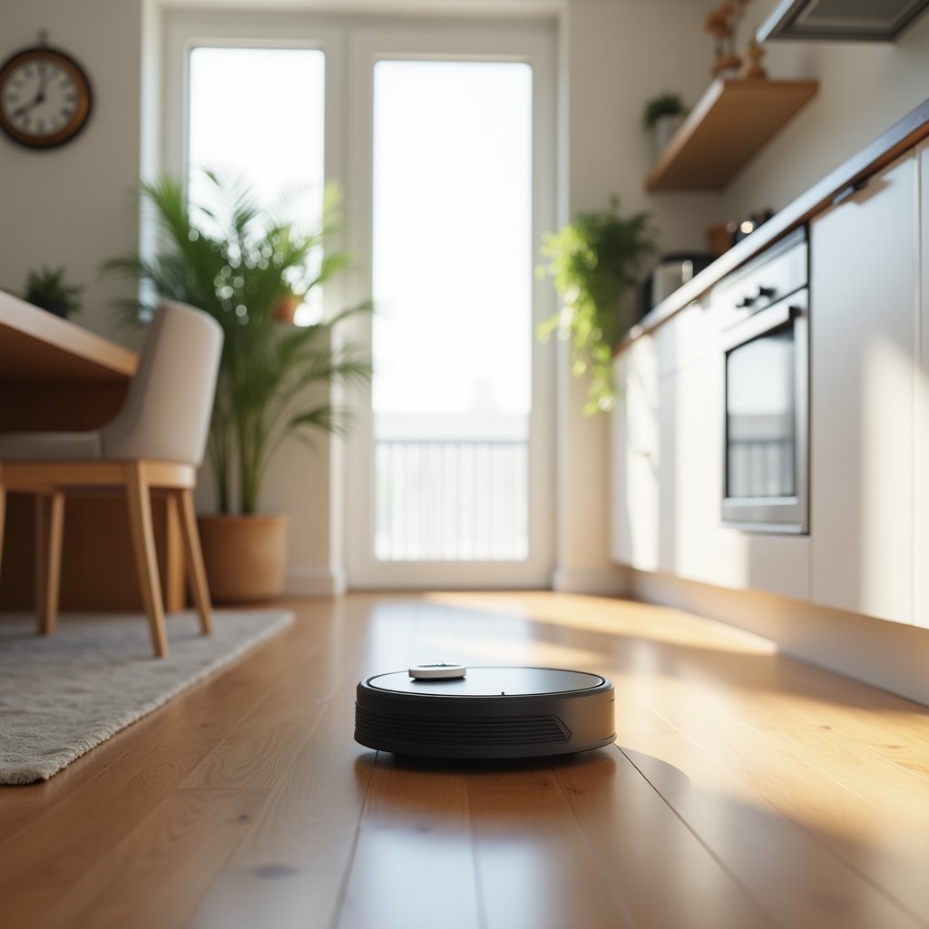 robot vacuum hardwood floor kitchen effortless clean