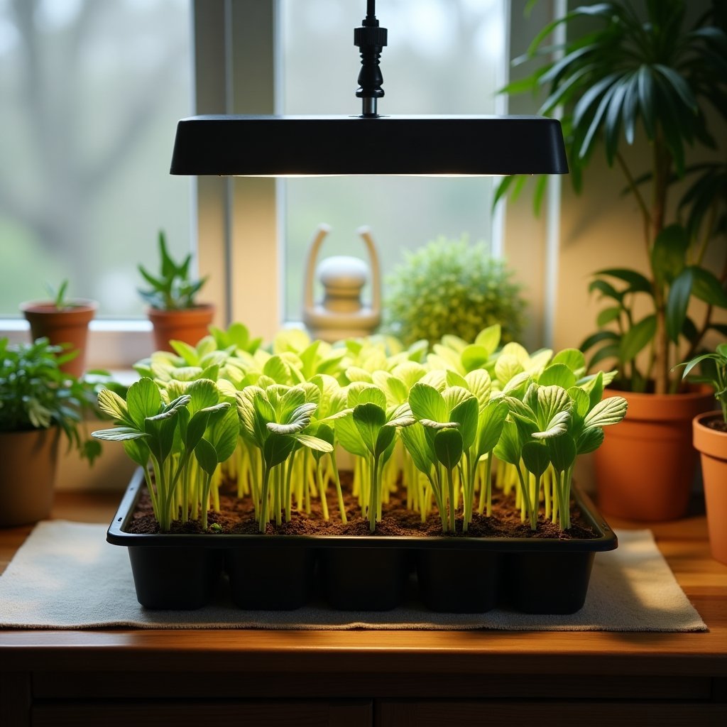 seedling heat mat grow light indoor setup spring