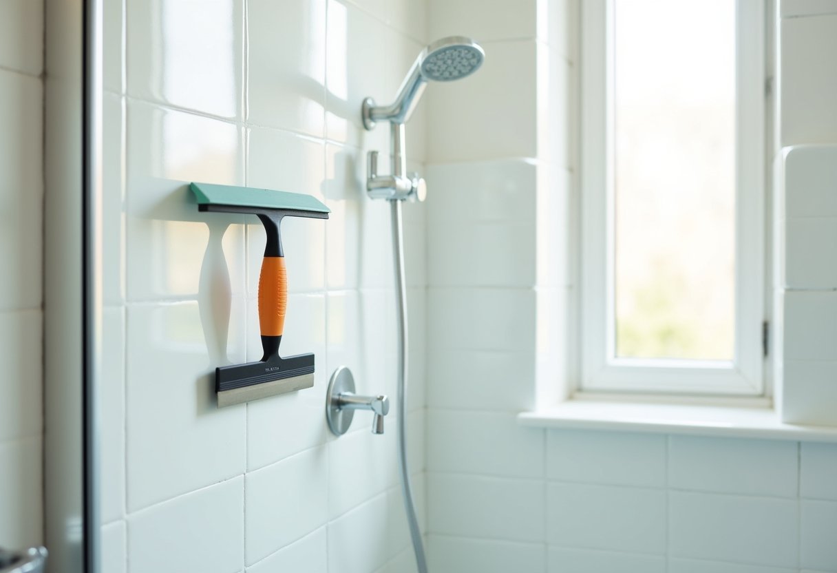 shower squeegee glass door daily cleaning routine