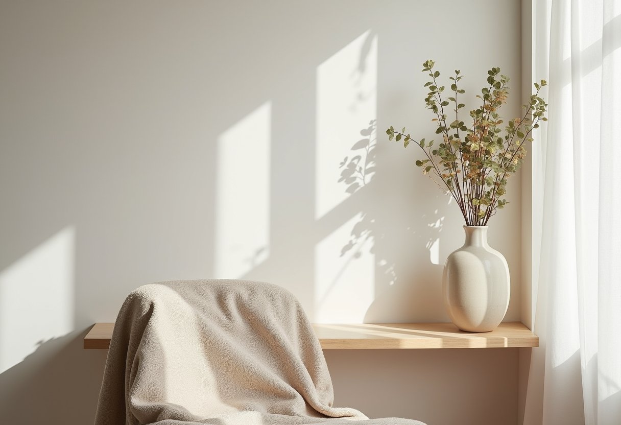 japandi interior details ceramic wood textures