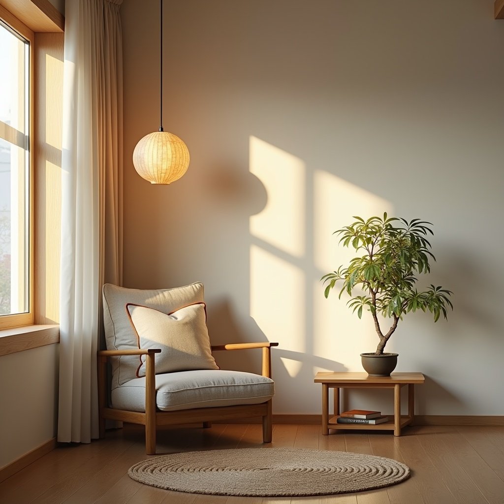 japandi room lighting warm pendant lamp